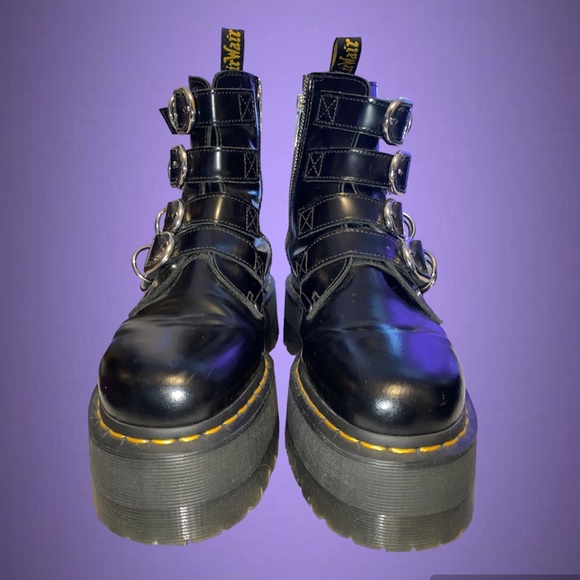 Rare Dr.martens Jadon Max HDW/Hardware leather platform boots - Picture 6 of 12